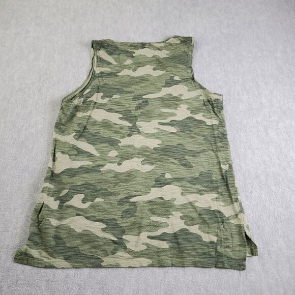 Old Navy Tank Top Womens Small Green Camo Everywear Sleeveless Shirt - Picture 5 of 6